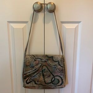 Beautiful Hand painted leather bag